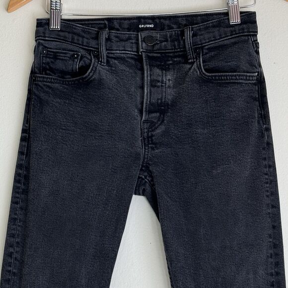 GRLFRND Tatum Mid-Rise Micro Boot Jeans Women Sz. 25 All Night Long Button Fly - Picture 4 of 16
